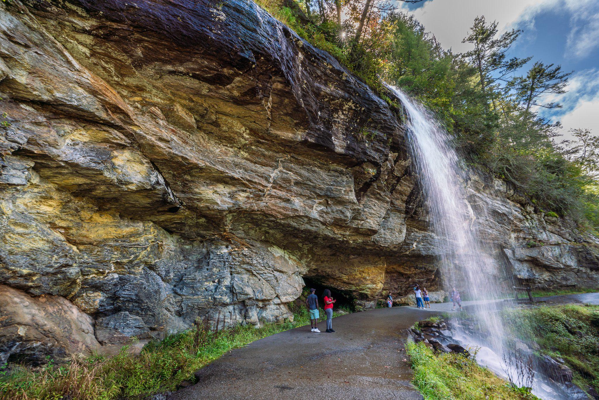 Bridal Veil Falls near Highlands, NC — one of dozens of waterfalls within 30 minutes of the estate
