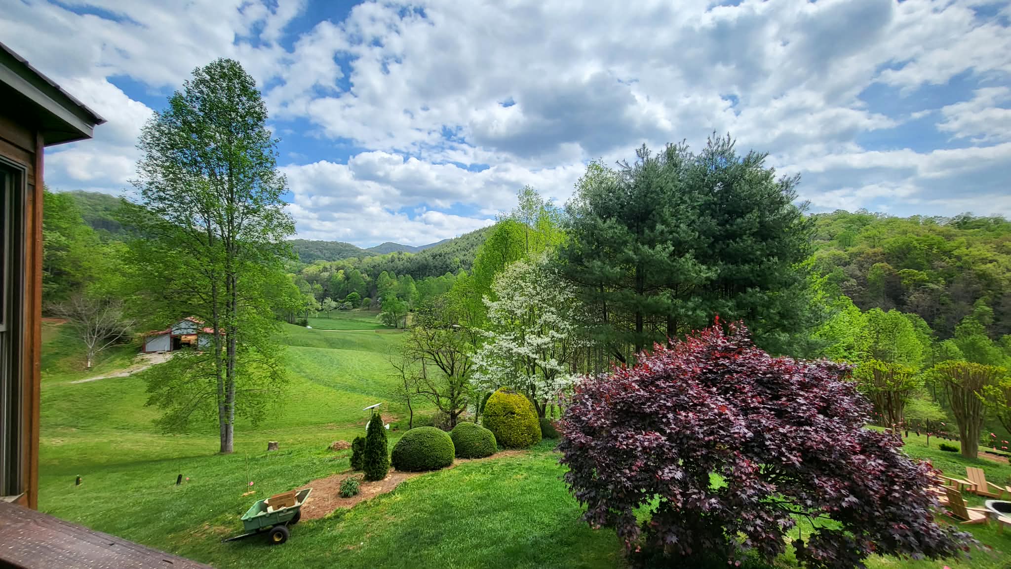 Expansive views across the property